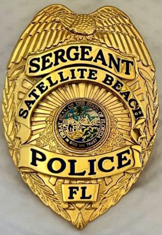 SATELLITE BEACH SERGEANT BADGE.